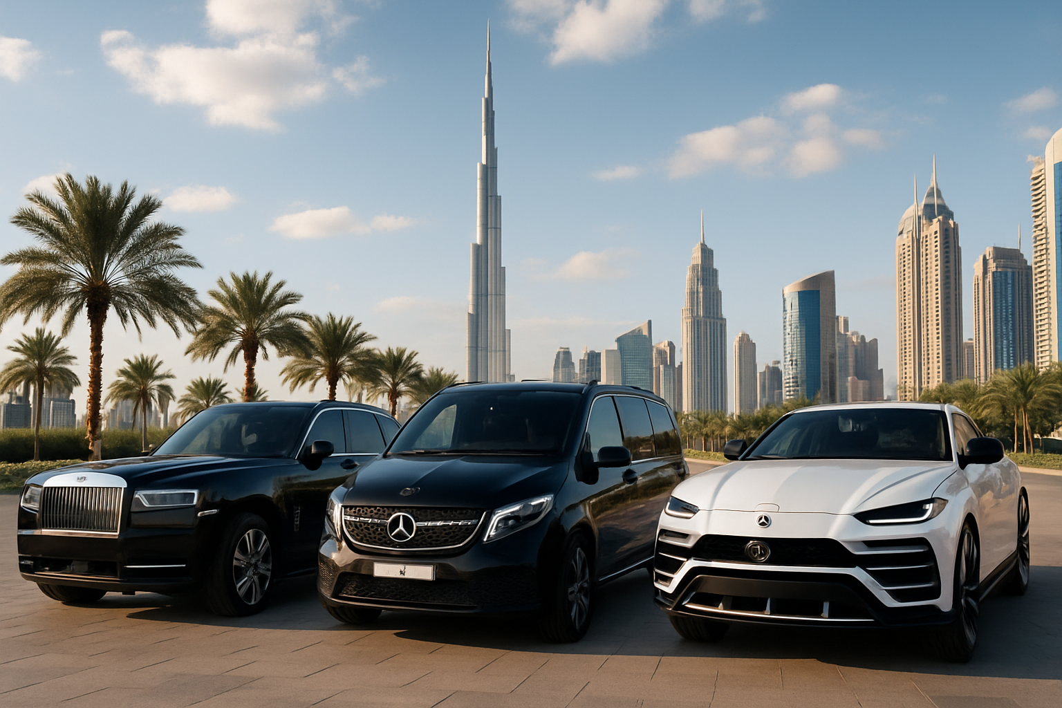 Luxury vehicles for travel in Dubai